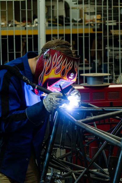 Last weld of the frame