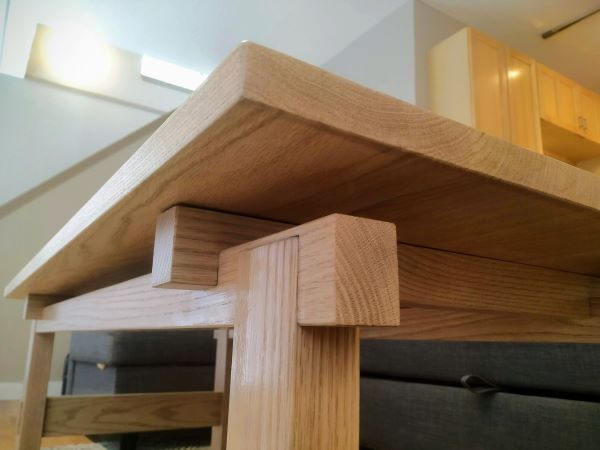 Close-up of joinery