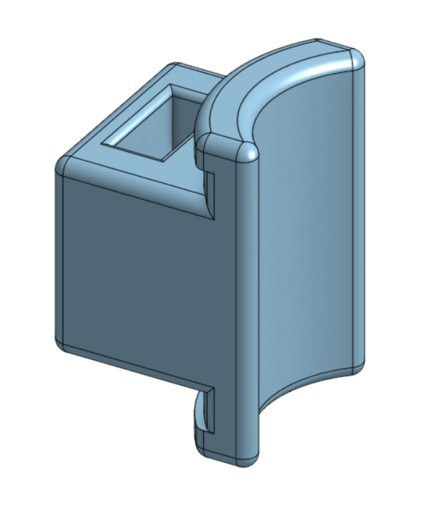 Replacement bike light mount designed on OnShape